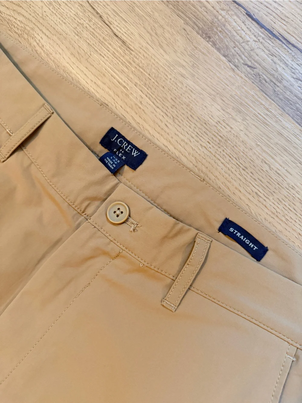 J. Crew Straight-Fit Tech Pant Light Khaki Size 33x32